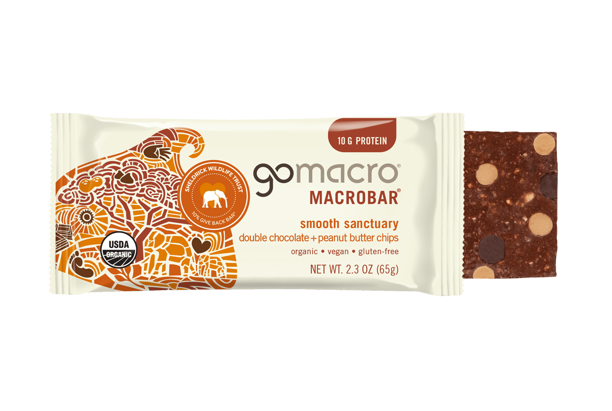 Double chocolate & peanut butter chips GoMacro Macrobar