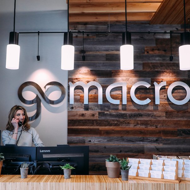 Front desk of the GoMacro HQ lobby