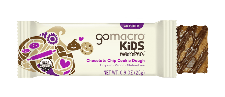 GoMacro Chocolate Chip Cookie Dough Kids MacroBar