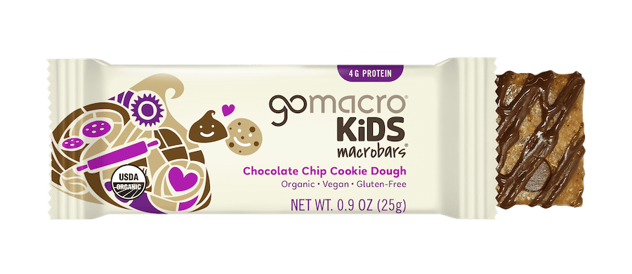 GoMacro Chocolate Chip Cookie Dough Kids Bar