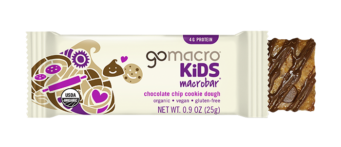 GoMacro Chocolate Chip Cookie Dough Kids MacroBar