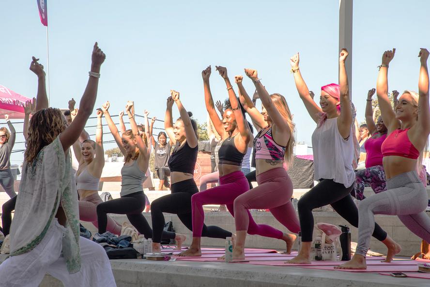 Woman doing yoga