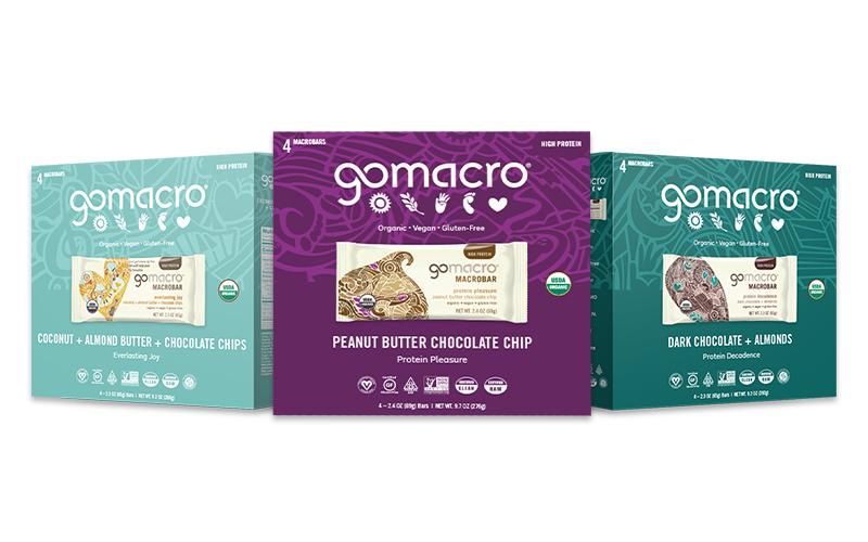 Three boxes of GoMacro protein bars sold at Krogers