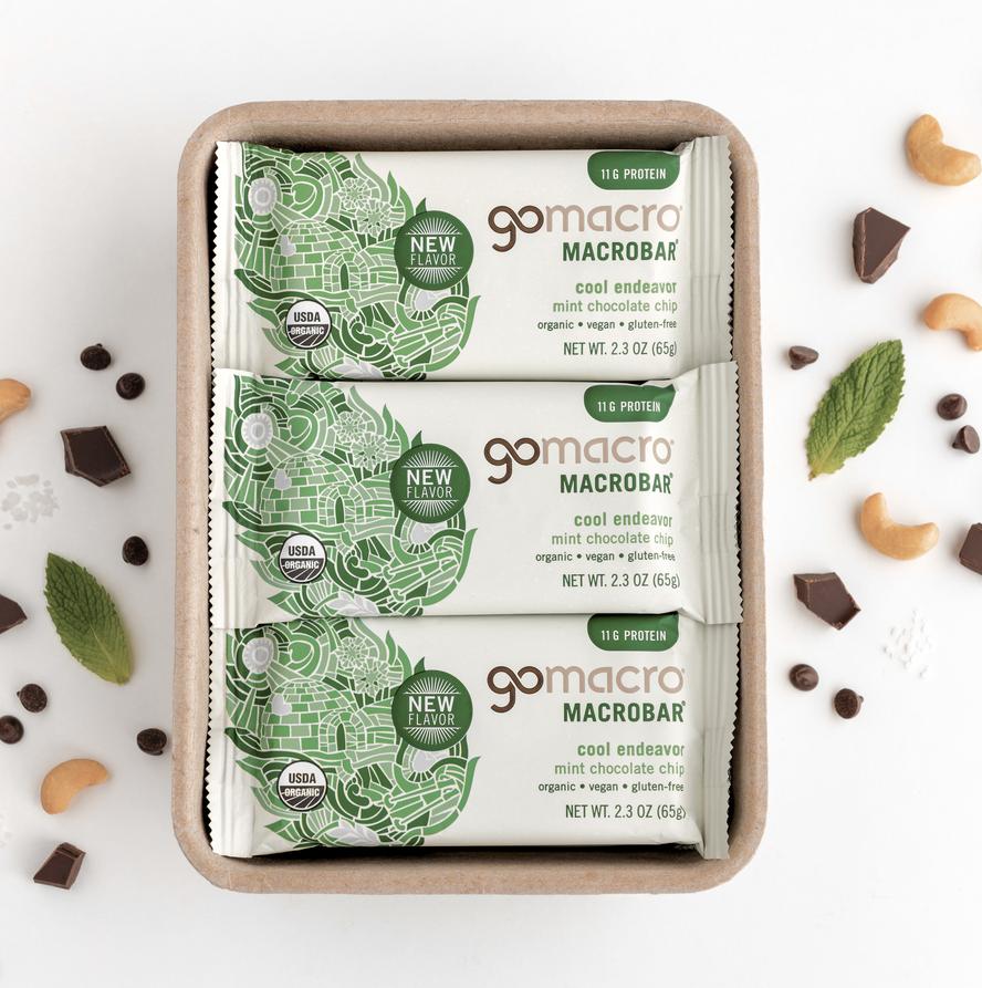 GoMacro Mint Chocolate Chip MacroBar Tray