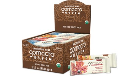 Tray of GoMacro MacroBar Minis Nut-Free Variety Pack