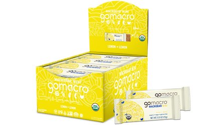 Tray of GoMacro Lemon + Lemon Mini Bars