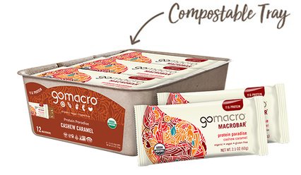 Tray of GoMacro Caramel Bars with Cashews