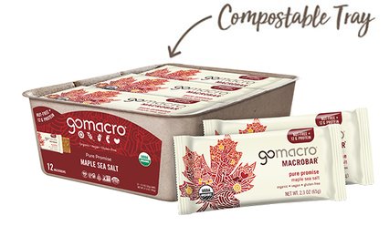 Tray of GoMacro Maple Sea Salt Bars