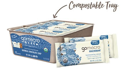 Tray of GoMacro Oatmeal Chocolate Chip Bars