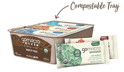 Tray of GoMacro MacroBar Variety Pack