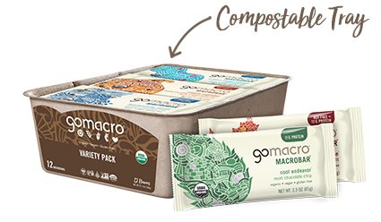Tray of GoMacro MacroBar Variety Pack