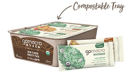 Tray of GoMacro New Flavor Variety Pack