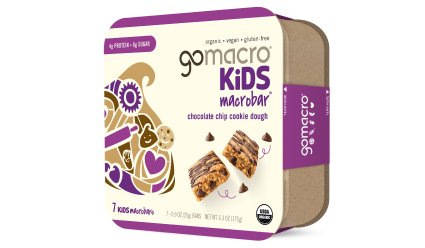 Box of GoMacro Chocolate Chip Cookie Dough Kids Bars