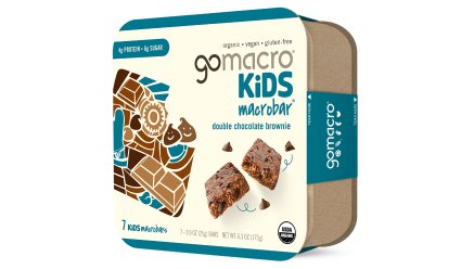 Box of GoMacro Double Chocolate Brownie Kids Bars
