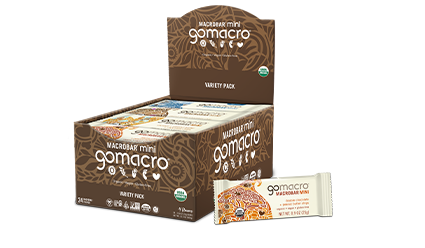 Tray of GoMacro MacroBar Minis Variety Pack