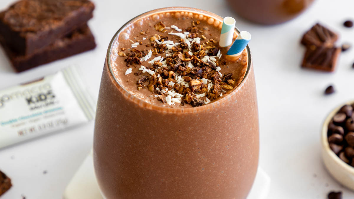 Chocolate banana brownie smoothie