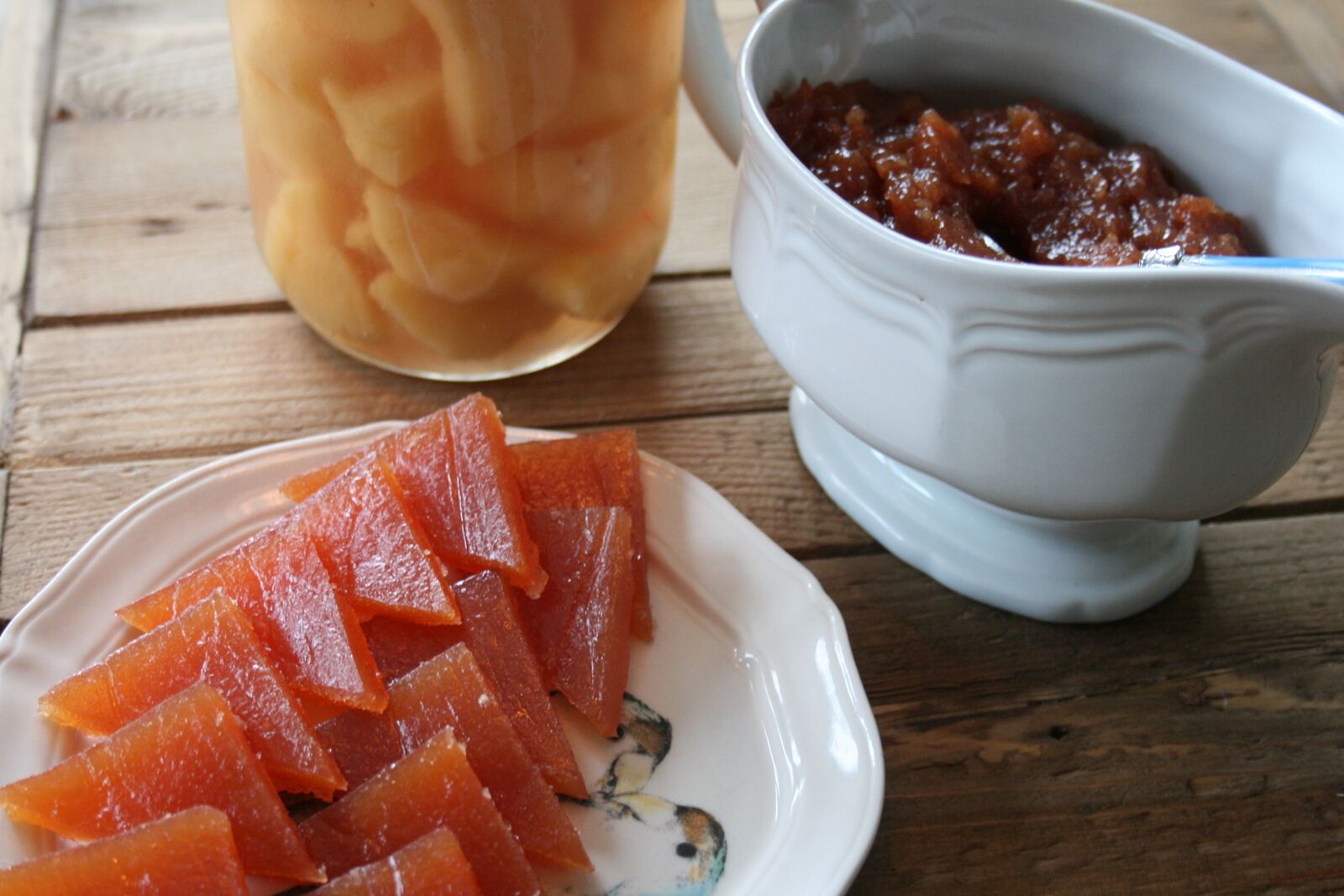 Quince paste on a plate