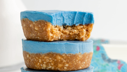 Ice cream cups made with GoMacro peanut butter bar