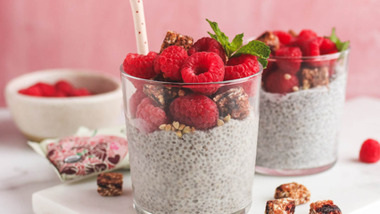 GoMacro cherries and berries chia pudding