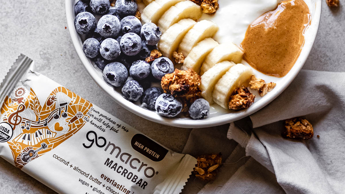 Vegan granola made with GoMacro bar everlasting joy