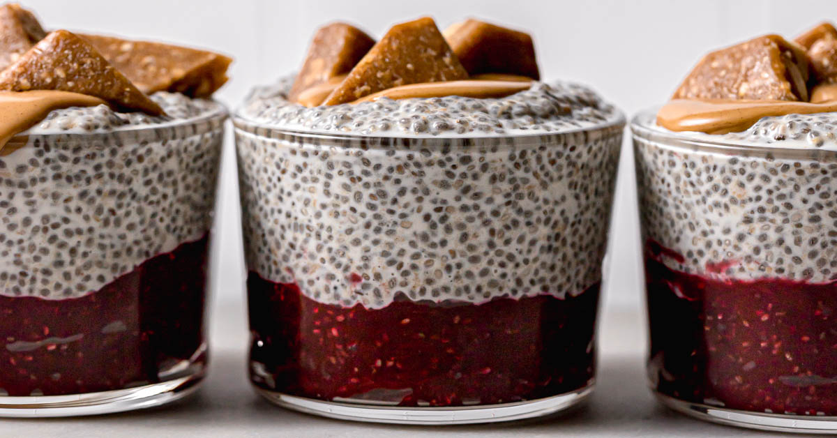 Peanut Butter Jelly Chia Pudding
