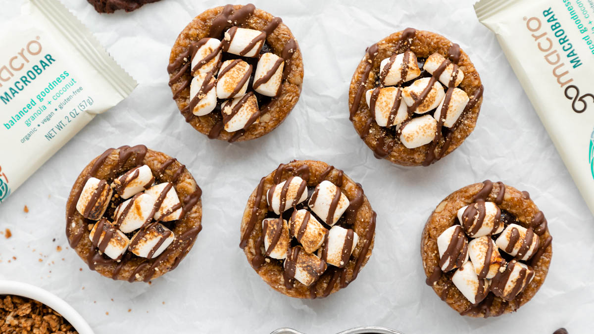 Vegan S’mores Cups made with GoMacro Balanced Goodness bar
